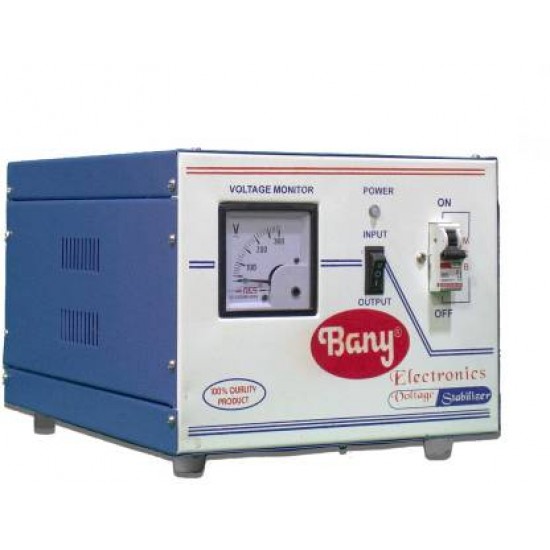 3 KVA (60v-300v)  (White-Blue) Voltage Stabilizer Banny Products SP06