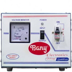 3 KVA (60v-300v)  (White-Blue) Voltage Stabilizer Banny Products SP06