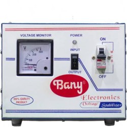 3 KVA (60v-300v)  (White-Blue) Voltage Stabilizer Banny Products SP06